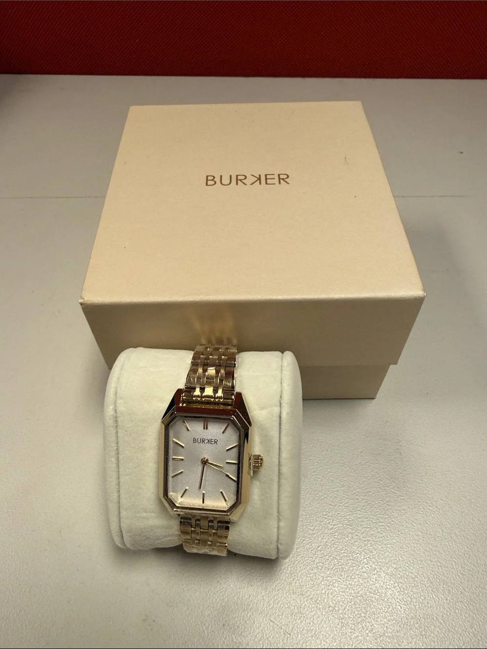 Women's Gold Tone Rectangle Bracelet Watch - Gold Burker